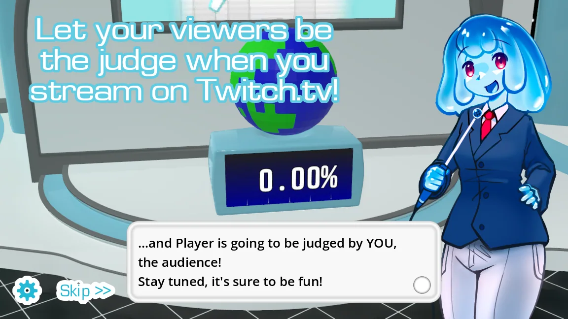 Official Choicer Voicer Twitch interface showing chat participation in the game